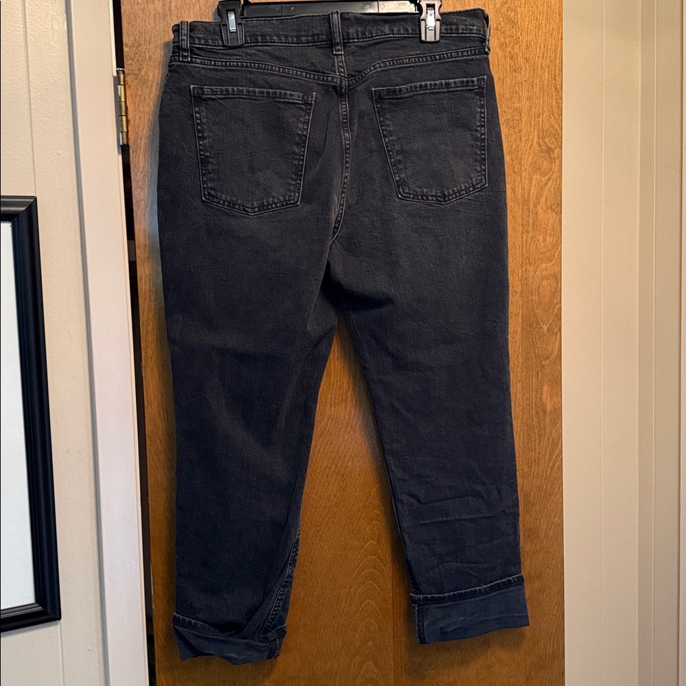 Old Navy Dark Wash Boyfriend Mid-Rise Jeans - Picture 2 of 4